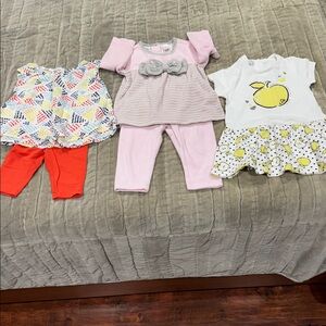 I DO Adorable White and Yellow Apple Dress size 12 m